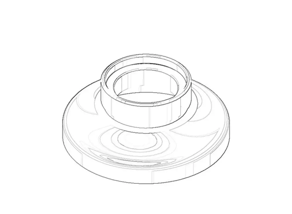 DORNBRACHT Gehäuse Seitenbrause mit Mengenregulierung ERSATZTEILE 091208015 D. 55 x 23 mm Chrom, 091208015-00 Galeriebild 1